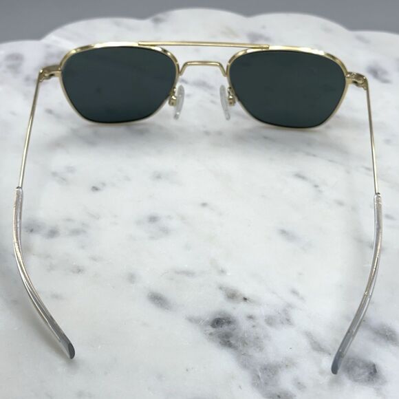 Rochester FGG Aviator+ Gold Full Rim Eyeglasses Sunglasses Frames Only 52-20-140